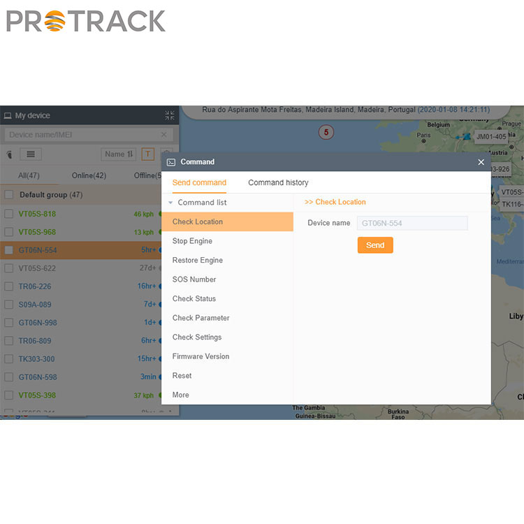 Software-Plattform für GPS-Tracking-Geräte