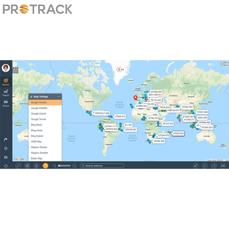 Positionierung der Transportroute, intelligentes Flottenmanagement